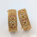SNERA Gold Plated Pota Stone Openable Bangle Set