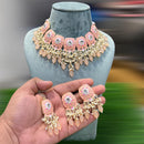 SNERA Gold Plated Beads And Meenakari Choker Necklace Set