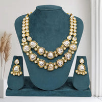 SNERA Gold Plated Polki Kundan Necklace Set