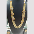 SNERA Gold Plated Kundan Stone And Beads Long Necklace Set