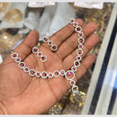 SNERA Silver Plated Austrian Stone Necklace Set