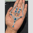 SNERA Silver Plated American Diamond Necklace Set