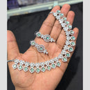 SNERA Silver Plated American Diamond Necklace Set