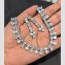 SNERA Silver Plated American Diamond Necklace Set