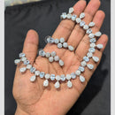 SNERA Silver Plated American Diamond Necklace Set