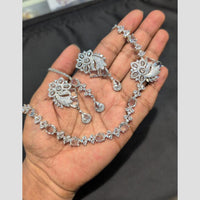 SNERA Silver Plated American Diamond Necklace Set