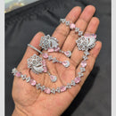 SNERA Silver Plated American Diamond Necklace Set