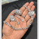 SNERA Silver Plated American Diamond Necklace Set
