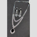 SNERA Silver Plated American Diamond Necklace Set