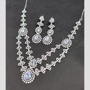 SNERA Silver Plated American Diamond Necklace Set