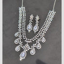 SNERA Silver Plated American Diamond Necklace Set