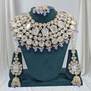 SNERA Gold Plated Kundan Stone And Beads Choker Necklace Set