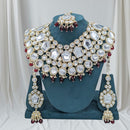 SNERA Gold Plated Kundan Stone And Beads Choker Necklace Set