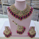 SNERA Gold Plated Crystal And Austrain Stone Beads Choker Necklace Set