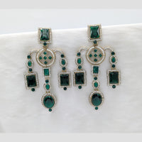 SNERA Gold Plated Austrian Stone And Pota Dangler Earrings