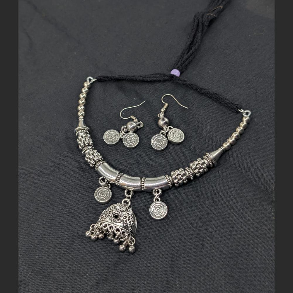 SNERA Oxidised Plated Necklace Set