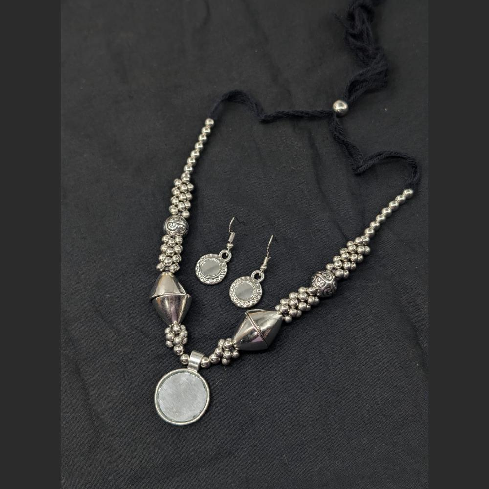 SNERA Oxidised Plated Necklace Set
