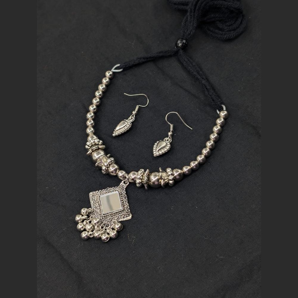 SNERA Oxidised Plated Necklace Set