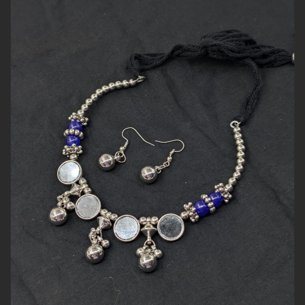 SNERA Oxidised Plated Necklace Set