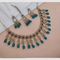 SNERA Glam Fusion Crystal Stone Pearl And Bead Necklace Set