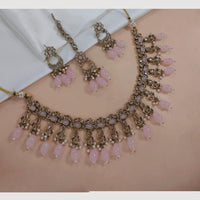 SNERA Glam Fusion Crystal Stone Pearl And Bead Necklace Set
