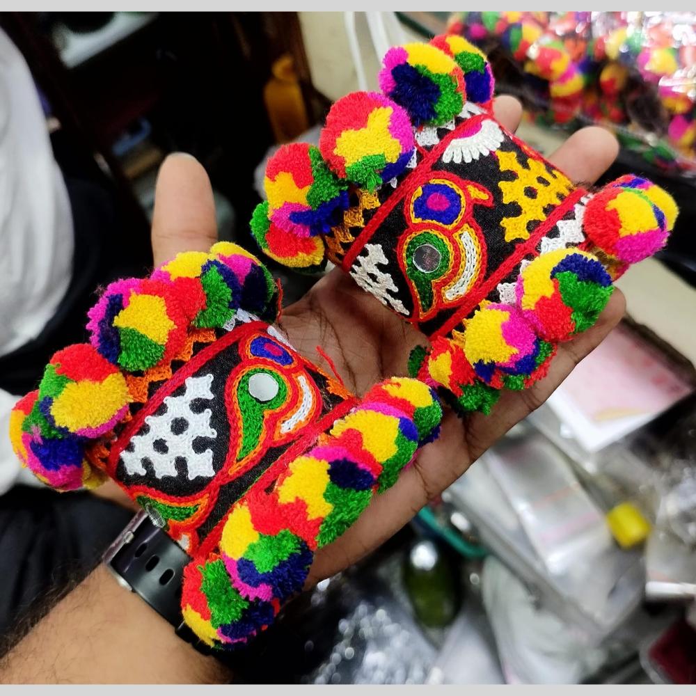 SNERA Navratri Collection Multi Color Mirror Handmade Bracelet