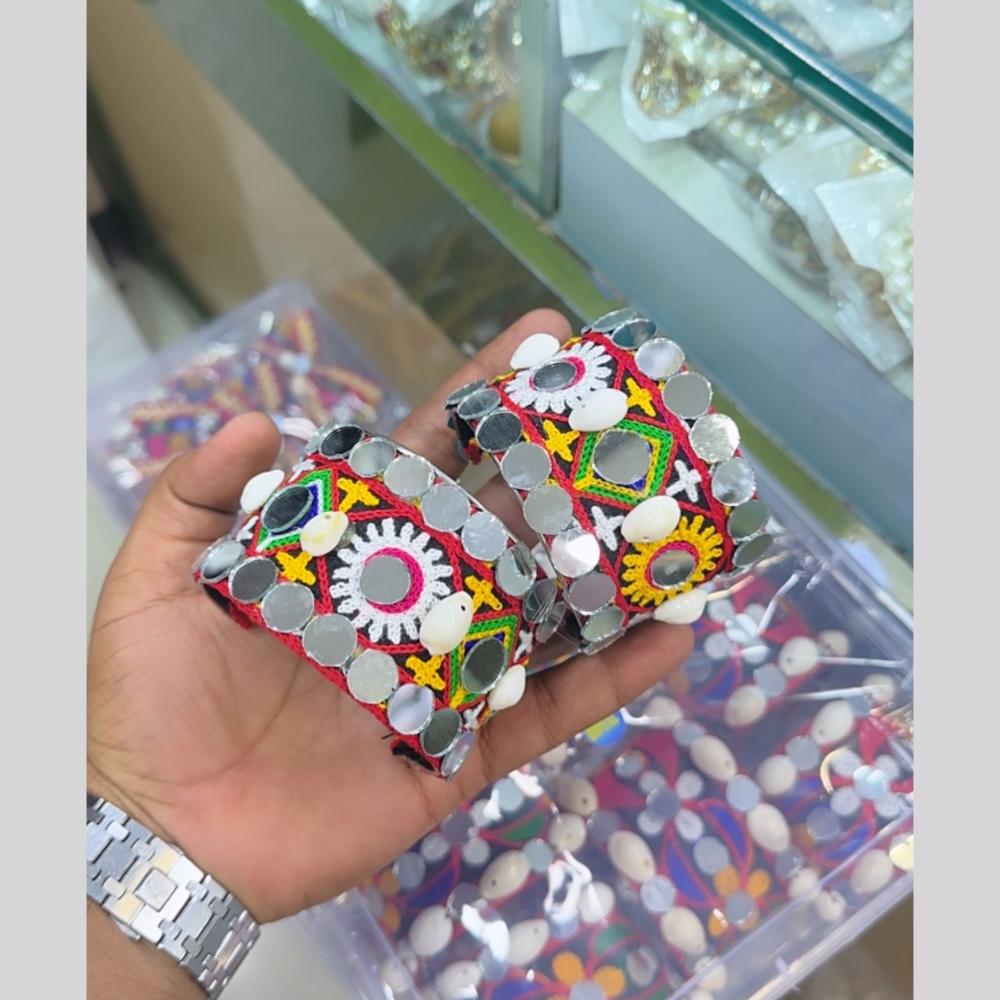 SNERA Navratri Collection Multi Color Mirror Handmade Bracelet