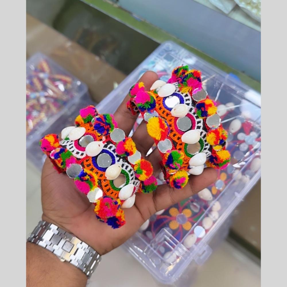 SNERA Navratri Collection Multi Color Mirror Handmade Bracelet