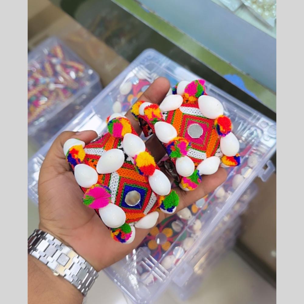 SNERA Navratri Collection Multi Color Mirror Handmade Bracelet