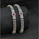 SNERA Charming American Diamond Bangles Set
