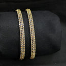 SNERA Silver Plated Crystal Stone Bangles Set