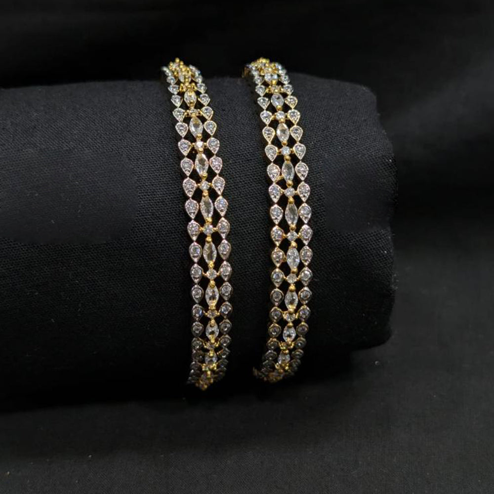SNERA Gold Plated Austrain Stone Bangles Set