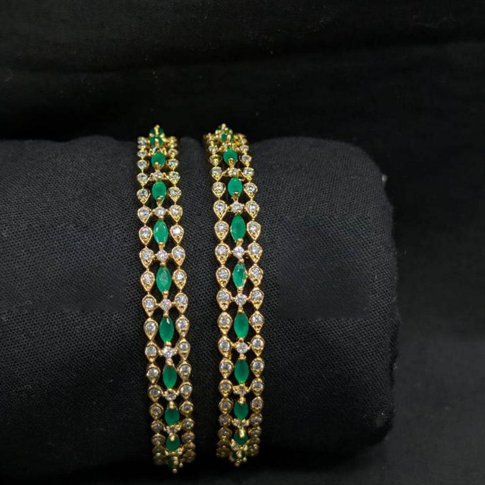 SNERA Gold Plated Austrain Stone Bangles Set