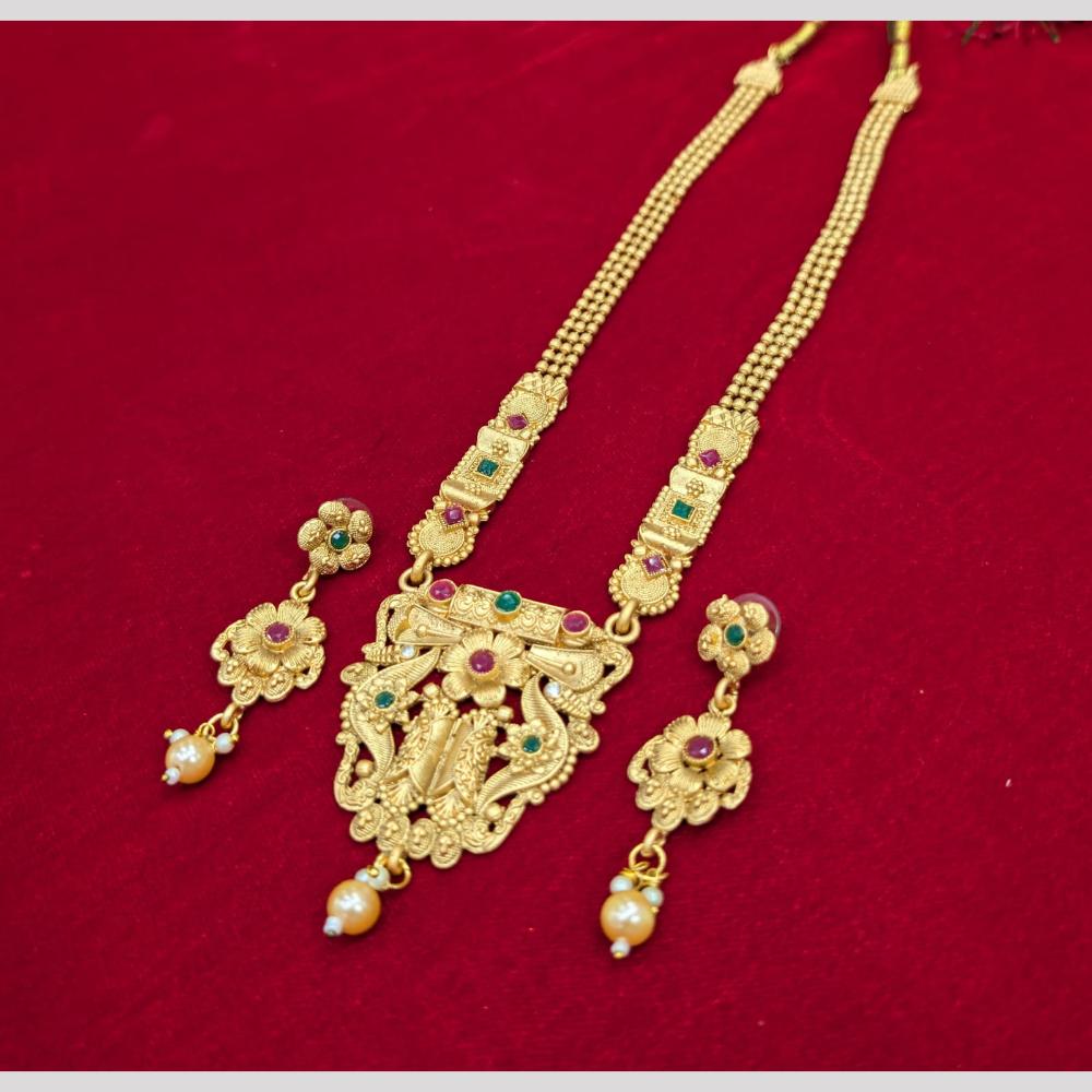 SNERA Pota Stone And Beads Long Necklace Set