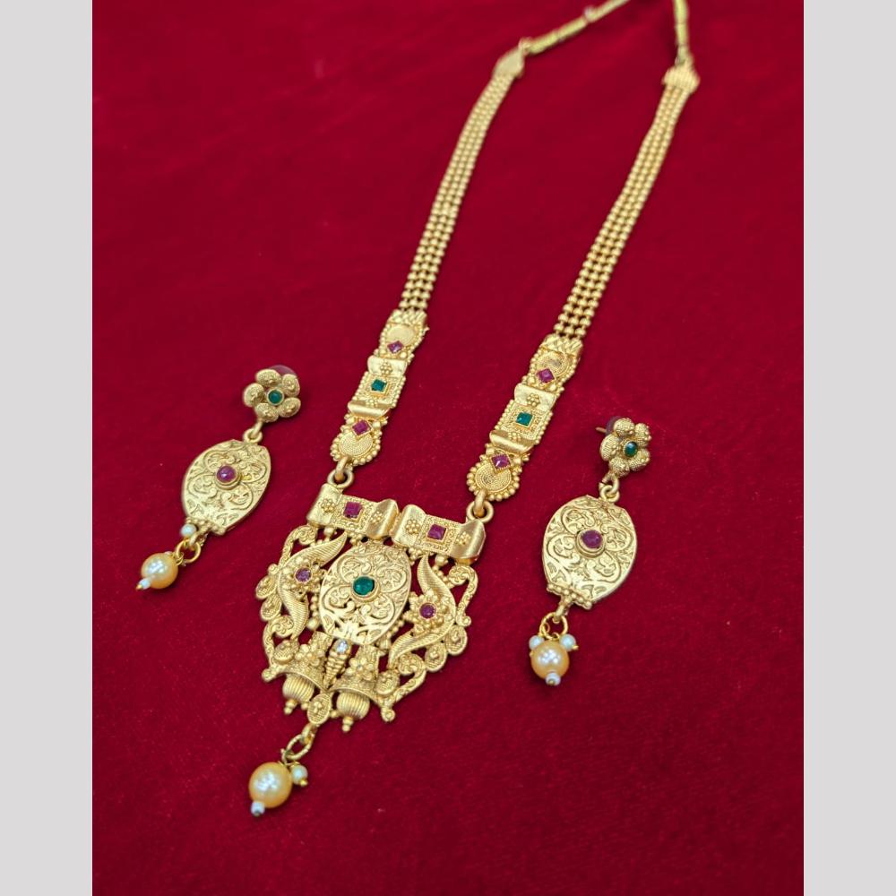 SNERA Pota Stone And Beads Long Necklace Set