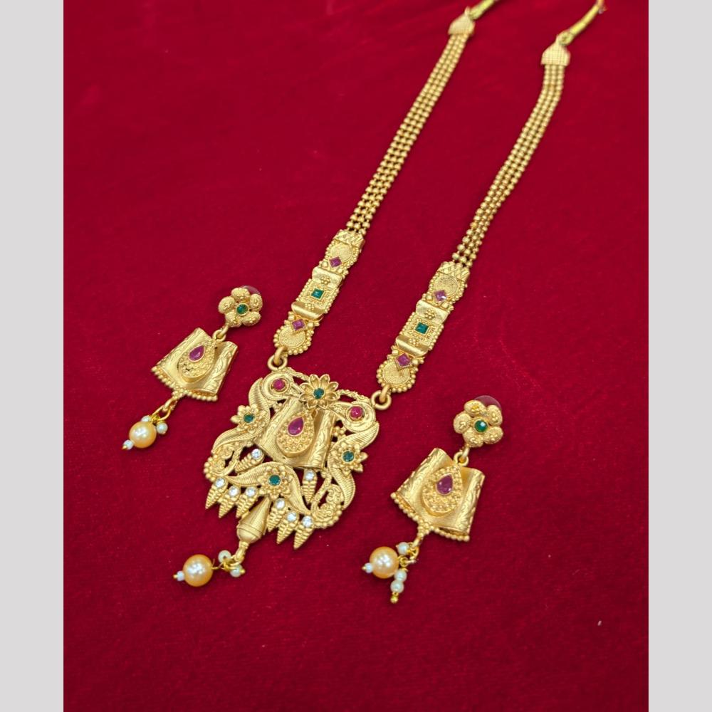 SNERA Pota Stone And Beads Long Necklace Set