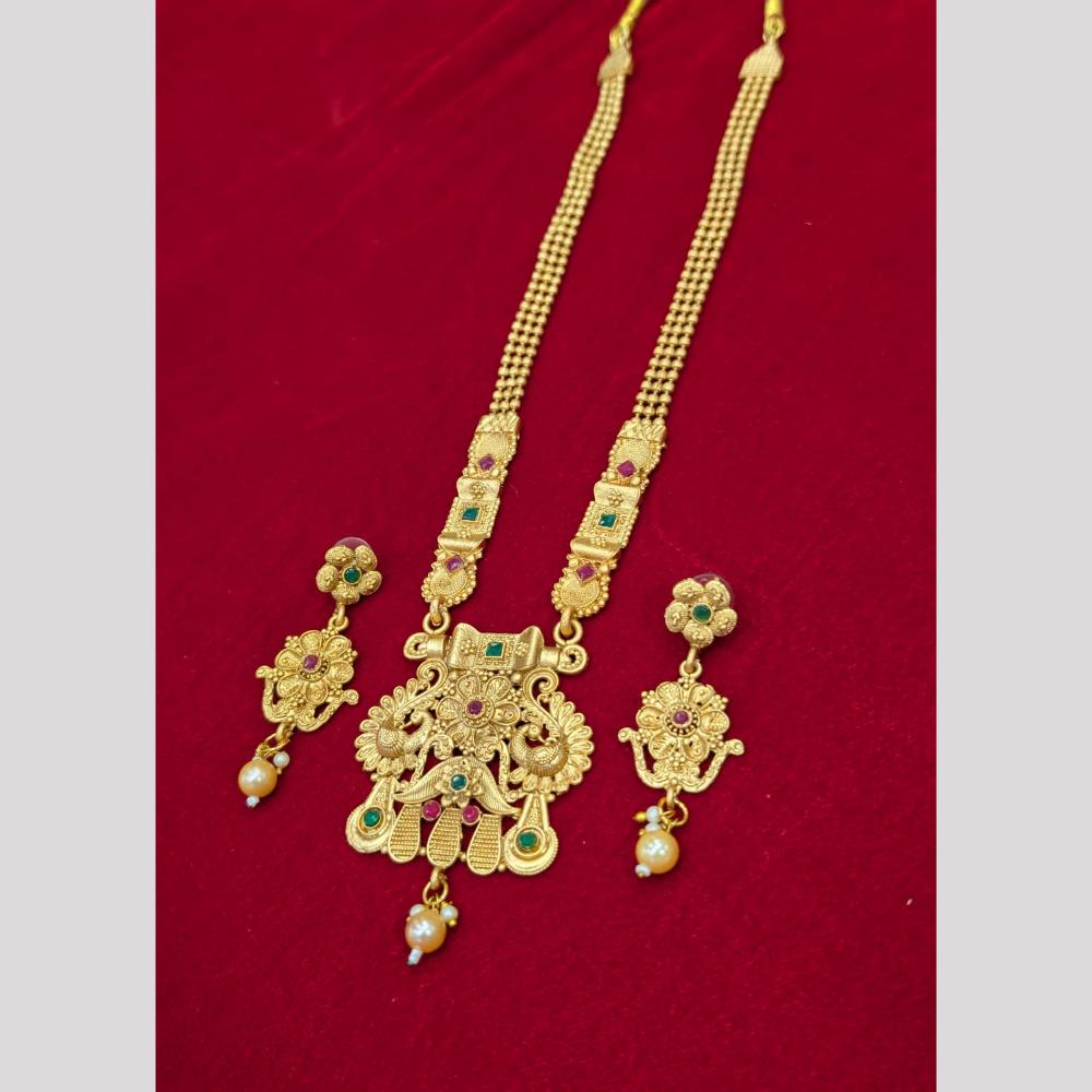 SNERA Pota Stone And Beads Long Necklace Set