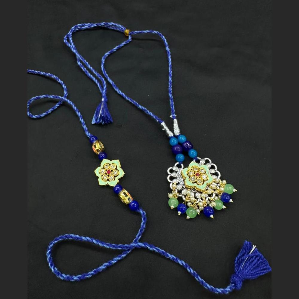 SNERA Pota Stone And Beads Meenakari Combo