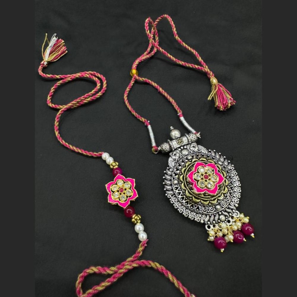 SNERA Pota Stone And Beads Meenakari Combo