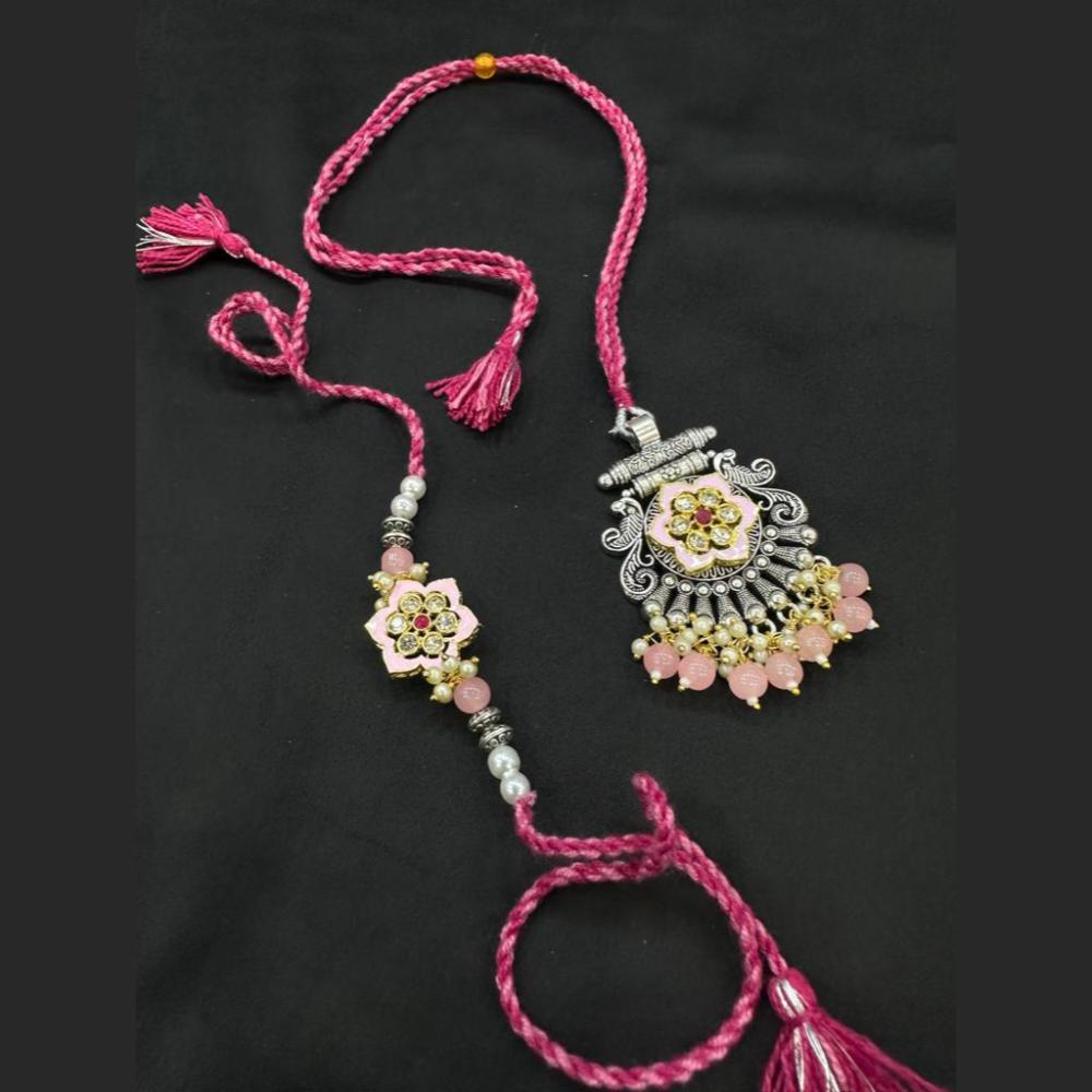 SNERA Pota Stone And Beads Meenakari Combo