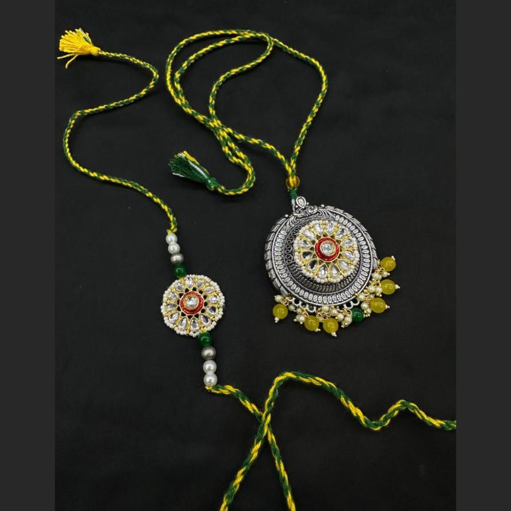 SNERA Pota Stone And Beads Meenakari Combo