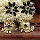 SNERA Traditional Dangler Earrings with Crystal Stones & Pearls