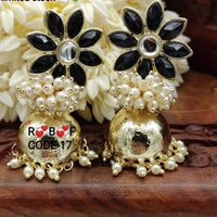 SNERA Traditional Dangler Earrings with Crystal Stones & Pearls