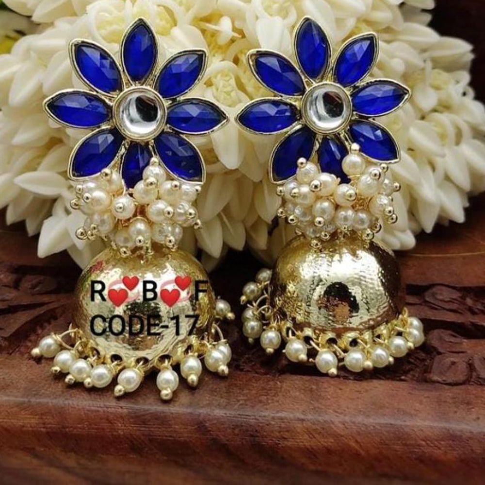 SNERA Traditional Dangler Earrings with Crystal Stones & Pearls