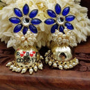 SNERA Traditional Dangler Earrings with Crystal Stones & Pearls