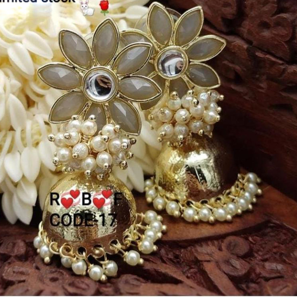 SNERA Traditional Dangler Earrings with Crystal Stones & Pearls