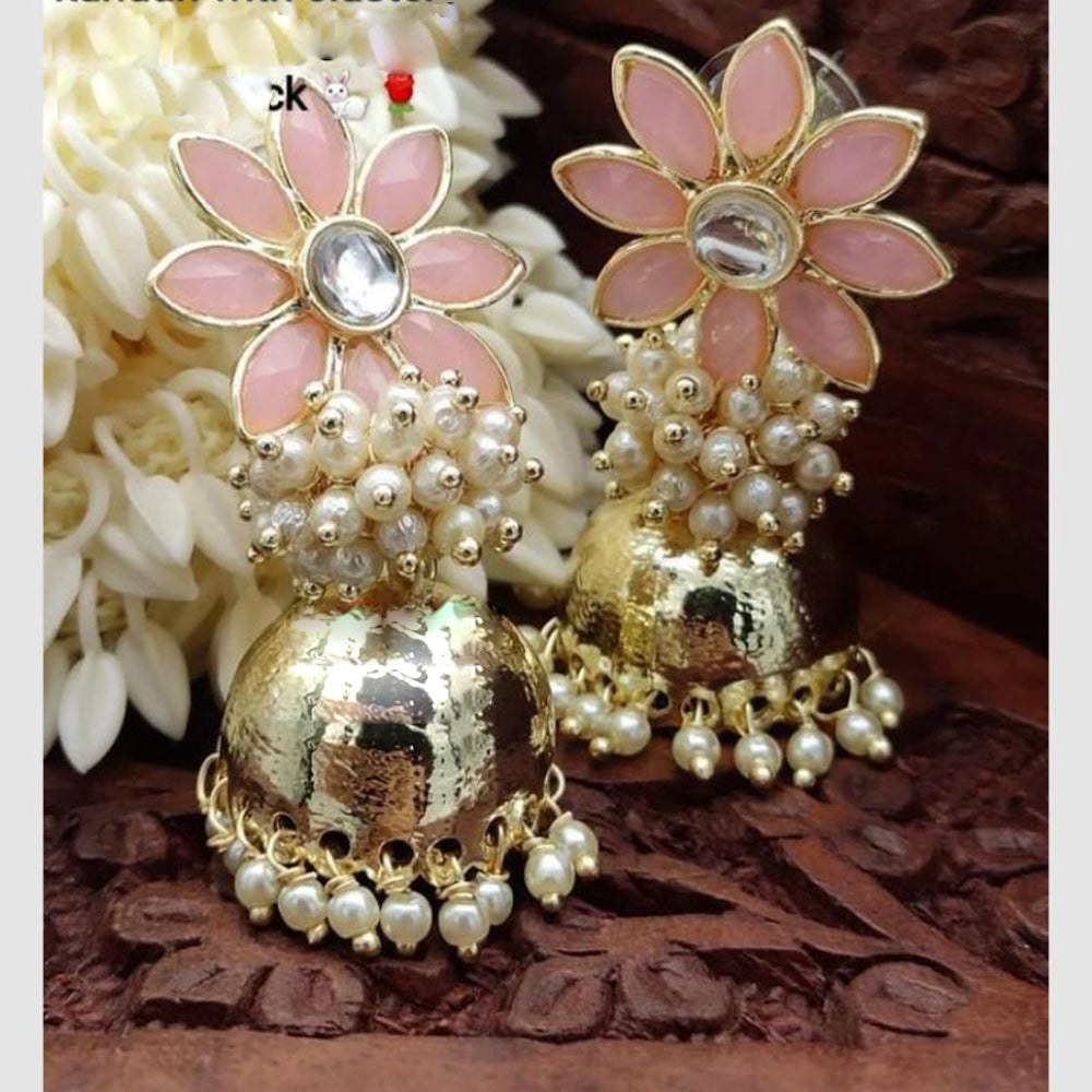 SNERA Traditional Dangler Earrings with Crystal Stones & Pearls