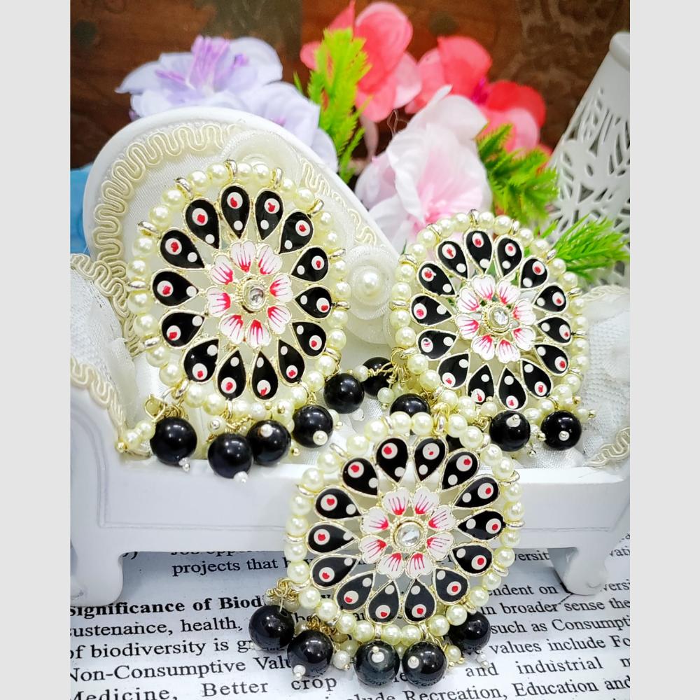 SNERA Ethnic Meenakari Pearl Earrings – Perfect for Weddings, Festivals & Parties