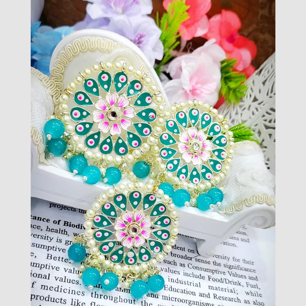 SNERA Ethnic Meenakari Pearl Earrings – Perfect for Weddings, Festivals & Parties