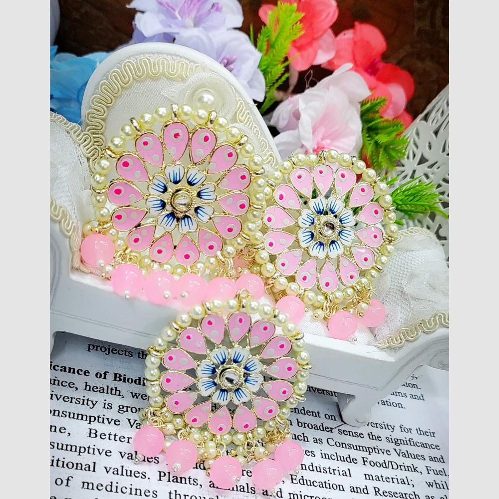 SNERA Ethnic Meenakari Pearl Earrings – Perfect for Weddings, Festivals & Parties